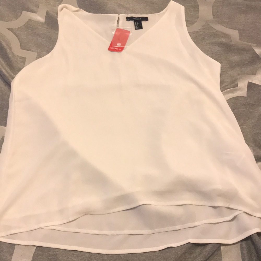 White flowy tank